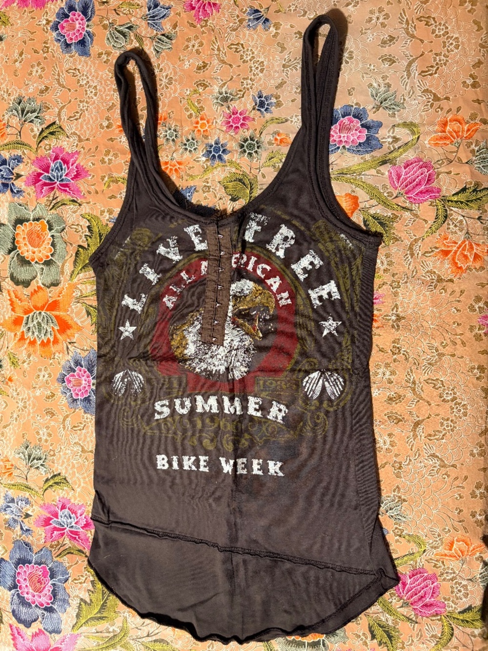 Free people live free all American summer bike week tank top. XS. NWOT.